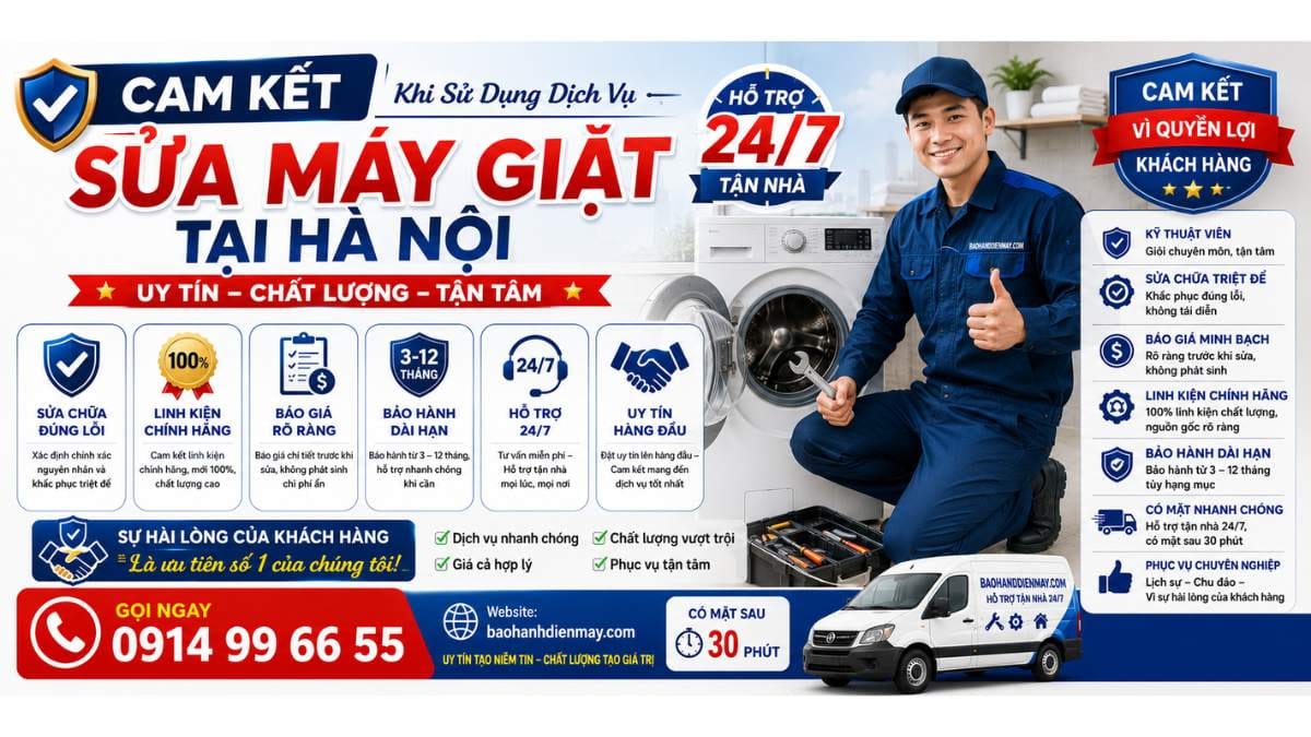 Cam Kết Khi Sử Dụng Dịch Vụ Sửa Máy Giặt Tại Hà Nội https://baohanhdienmay.com 0914 99 66 55 Uy Tín – Hỗ Trợ Tận Nhà 24/7