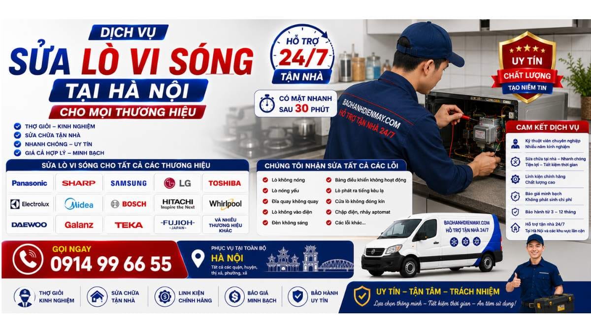 Dịch Vụ Sửa Lò Vi Sóng Tại Hà Nội Cho Mọi Thương Hiệu https://baohanhdienmay.com 0914 99 66 55 Uy Tín – Hỗ Trợ Tận Nhà 24/7