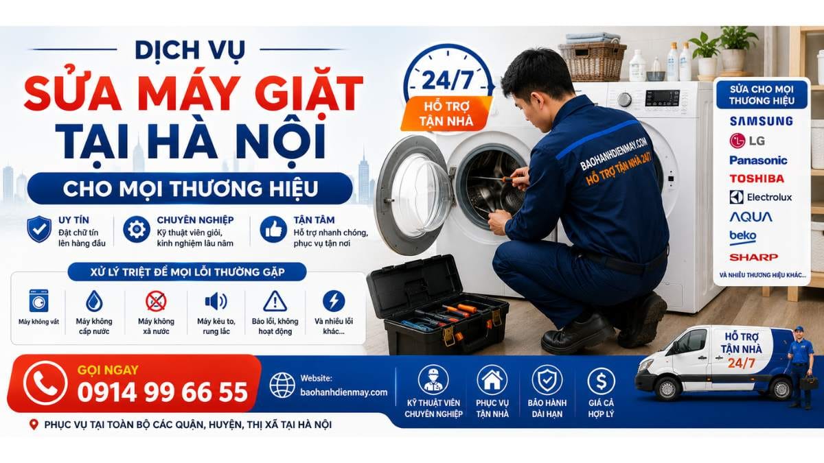 Dịch Vụ Sửa Máy Giặt Tại Hà Nội Cho Mọi Thương Hiệu https://baohanhdienmay.com 0914 99 66 55 Uy Tín – Hỗ Trợ Tận Nhà 24/7