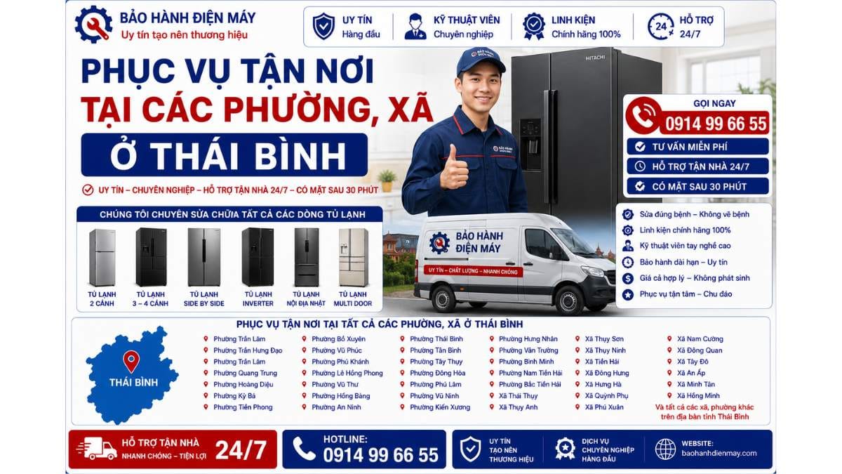 Phục Vụ Tận Nơi Tại Các Phường, Xã Ở Thái Bình https://baohanhdienmay.com 0914 99 66 55 Uy Tín – Hỗ Trợ Tận Nhà 24/7